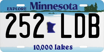MN license plate 252LDB