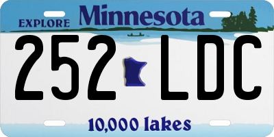MN license plate 252LDC
