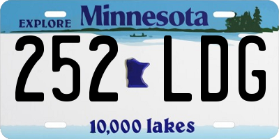 MN license plate 252LDG