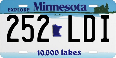 MN license plate 252LDI