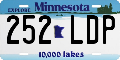 MN license plate 252LDP