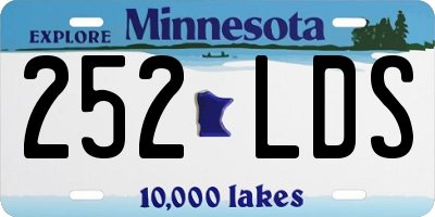 MN license plate 252LDS