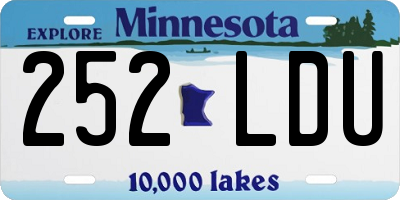 MN license plate 252LDU