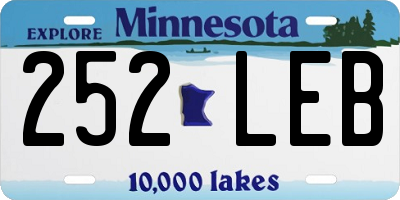 MN license plate 252LEB