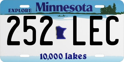 MN license plate 252LEC