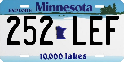 MN license plate 252LEF