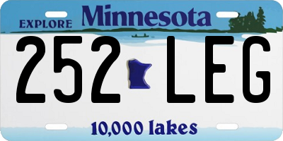 MN license plate 252LEG