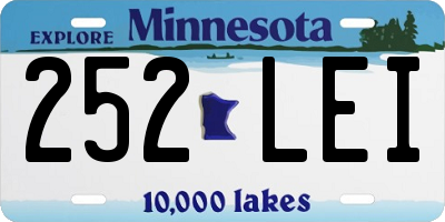 MN license plate 252LEI