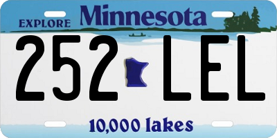 MN license plate 252LEL