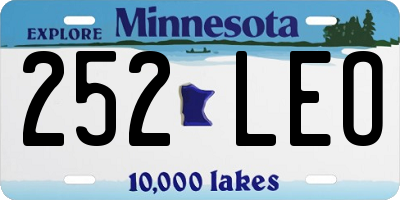 MN license plate 252LEO