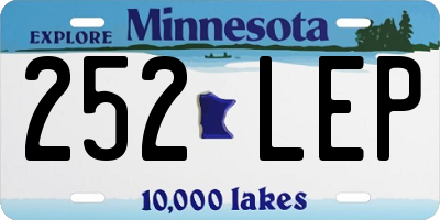 MN license plate 252LEP