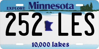 MN license plate 252LES