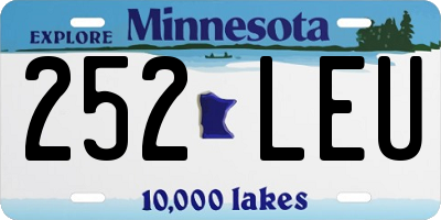 MN license plate 252LEU