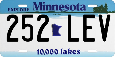 MN license plate 252LEV