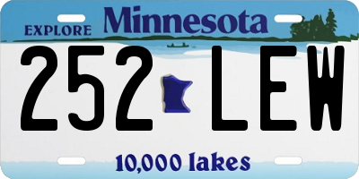 MN license plate 252LEW