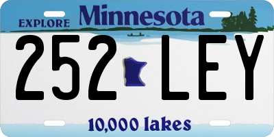 MN license plate 252LEY
