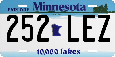 MN license plate 252LEZ