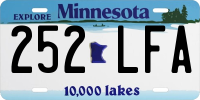 MN license plate 252LFA