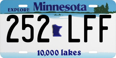 MN license plate 252LFF