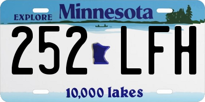 MN license plate 252LFH