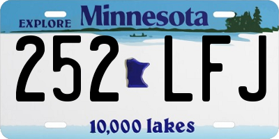 MN license plate 252LFJ