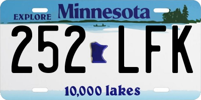 MN license plate 252LFK
