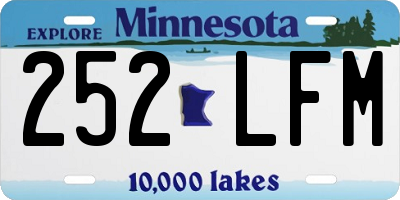 MN license plate 252LFM