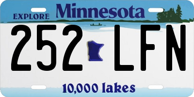 MN license plate 252LFN