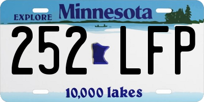 MN license plate 252LFP