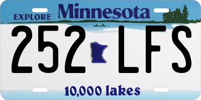 MN license plate 252LFS