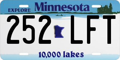 MN license plate 252LFT