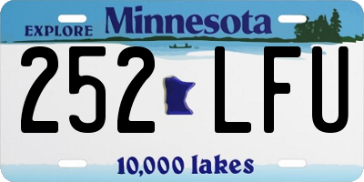 MN license plate 252LFU