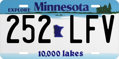 MN license plate 252LFV