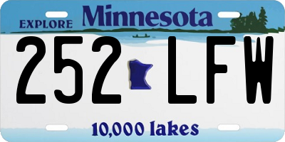 MN license plate 252LFW
