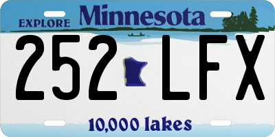MN license plate 252LFX