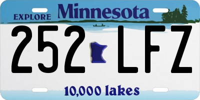 MN license plate 252LFZ