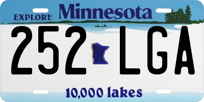 MN license plate 252LGA