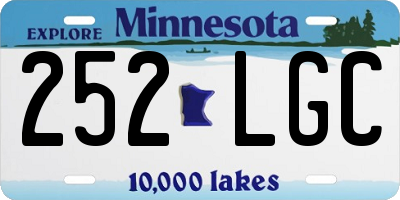 MN license plate 252LGC