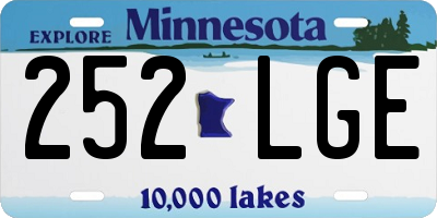 MN license plate 252LGE