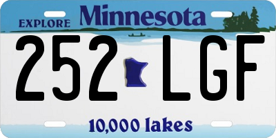 MN license plate 252LGF