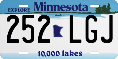 MN license plate 252LGJ