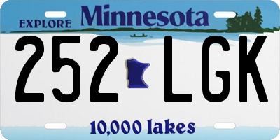 MN license plate 252LGK