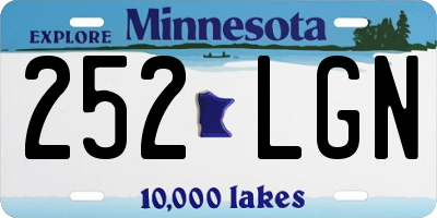 MN license plate 252LGN