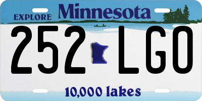 MN license plate 252LGO