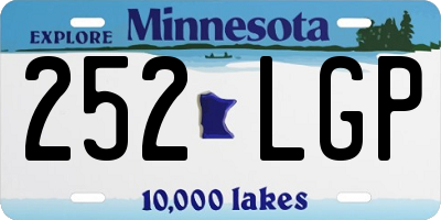MN license plate 252LGP