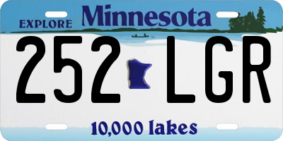 MN license plate 252LGR