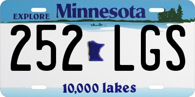 MN license plate 252LGS
