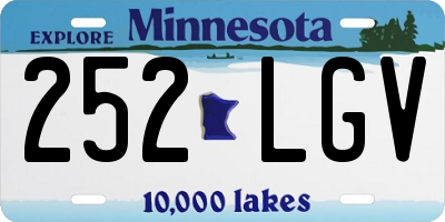 MN license plate 252LGV