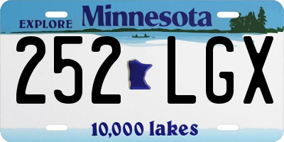 MN license plate 252LGX