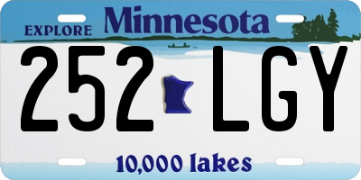 MN license plate 252LGY